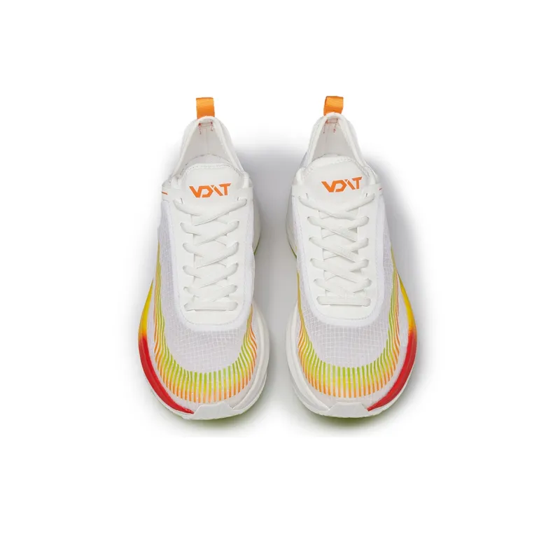 VOIT Cushioning Anti Slip And Wear Resistant Breathable Rebound Low Top Training Running Shoes Unisex White Rainbow-3