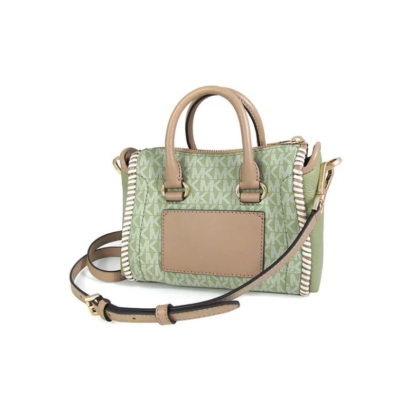MICHAEL KORS Carine Canvas Shoulder Bag, Crossbody Bag, Handbag Extra Small Women's Fruit Green-1