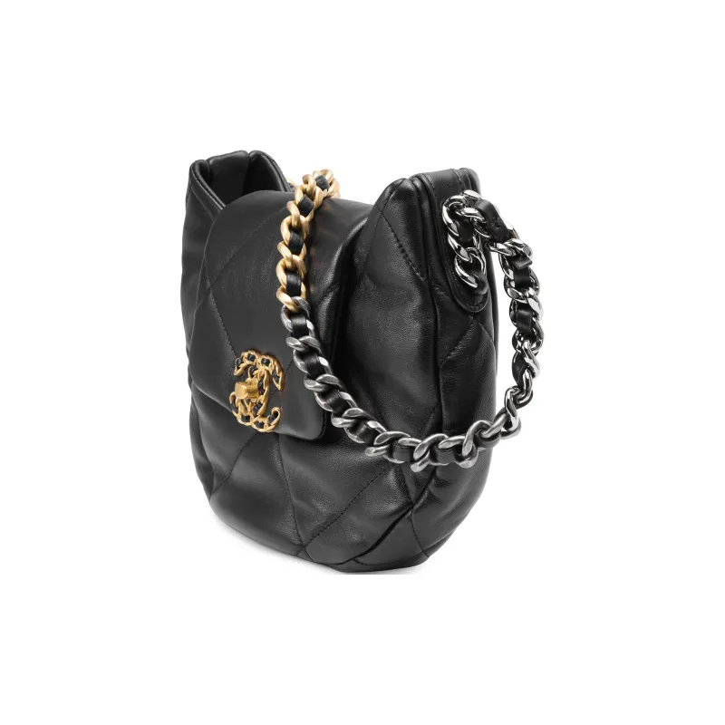 CHANEL 19Bag Leather Handbag, Shoulder Bag Women's Black-1