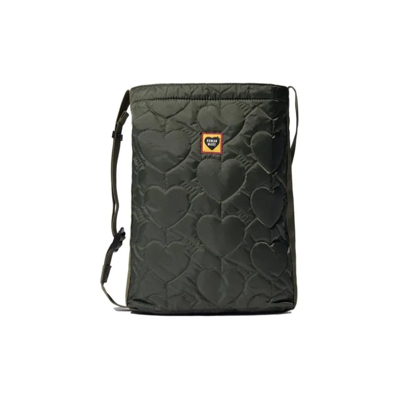 HUMAN MADE Nylon Crossbody Bag, Shoulder Bag Regular Men's Olive Green-1