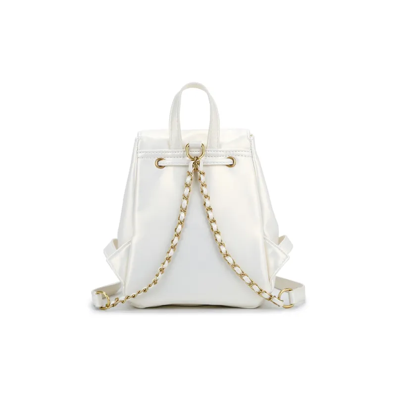 UNITE STAR PU Backpack Regular Women's Pearl White/Pearl Pink/Black/Silver-2