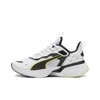PUMA Softride Sway Slip Resistant Low Top Running Shoes Unisex White Gray Green