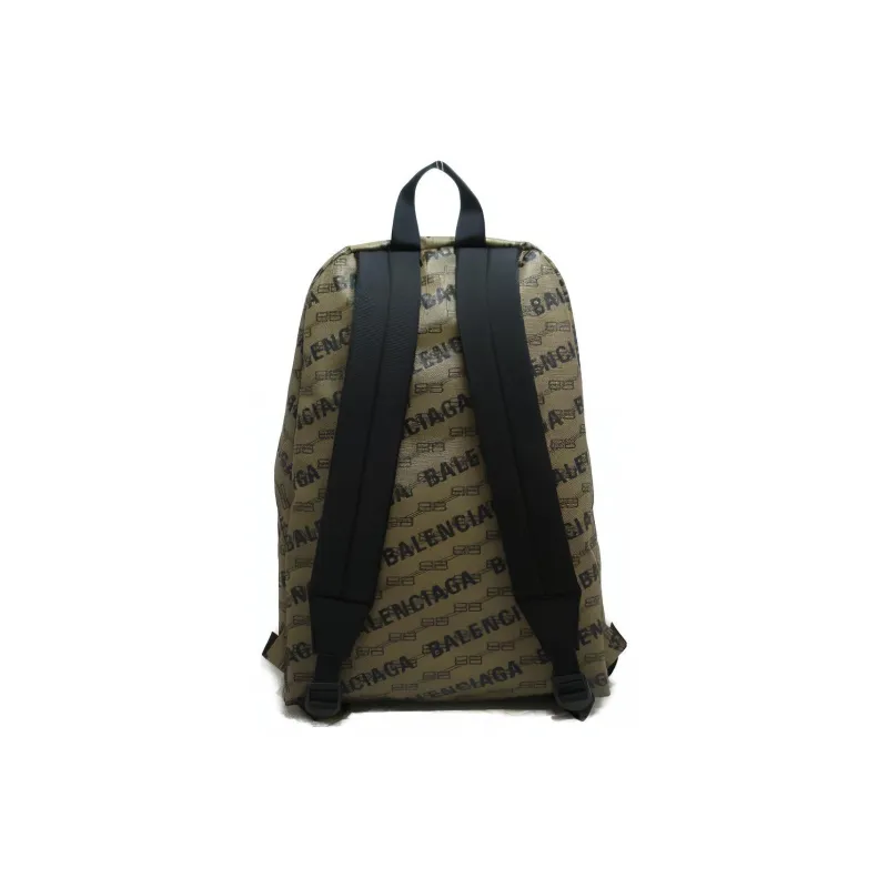 Balenciaga Cotton Backpack Large Size Men's Beige Brown-3