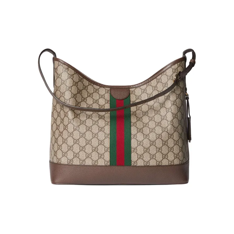 GUCCI Ophidia With Leather Bucket Bag, Shoulder Bag Women's Beige & Ebony-3