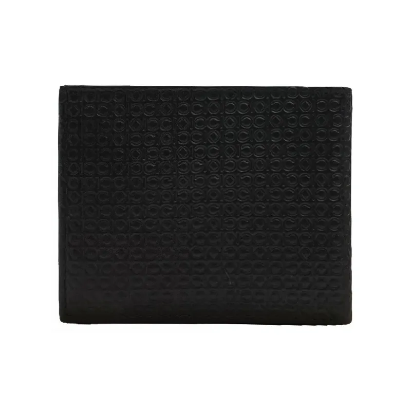 CK/Calvin Klein Cow Leather Card Holder, Wallet Men's Black-1