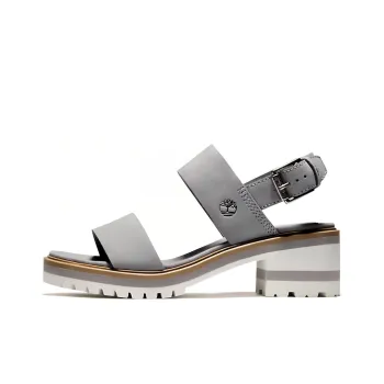 Timberland Strap Sandals Medium Heel Women's Gray
