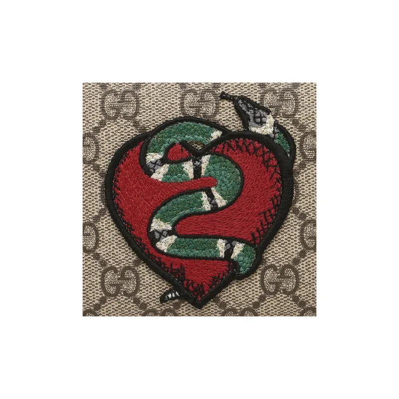 GUCCI Canvas Wallet Regular Unisex Ebony/Red-6