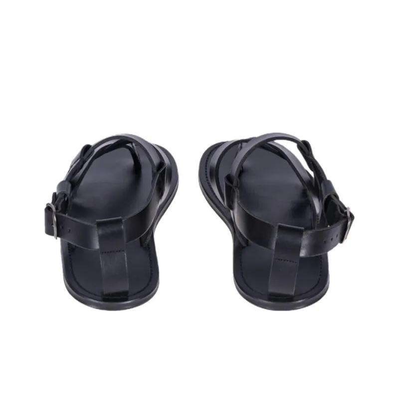 SAINT LAURENT Culver Strap Sandals Men's Black-3