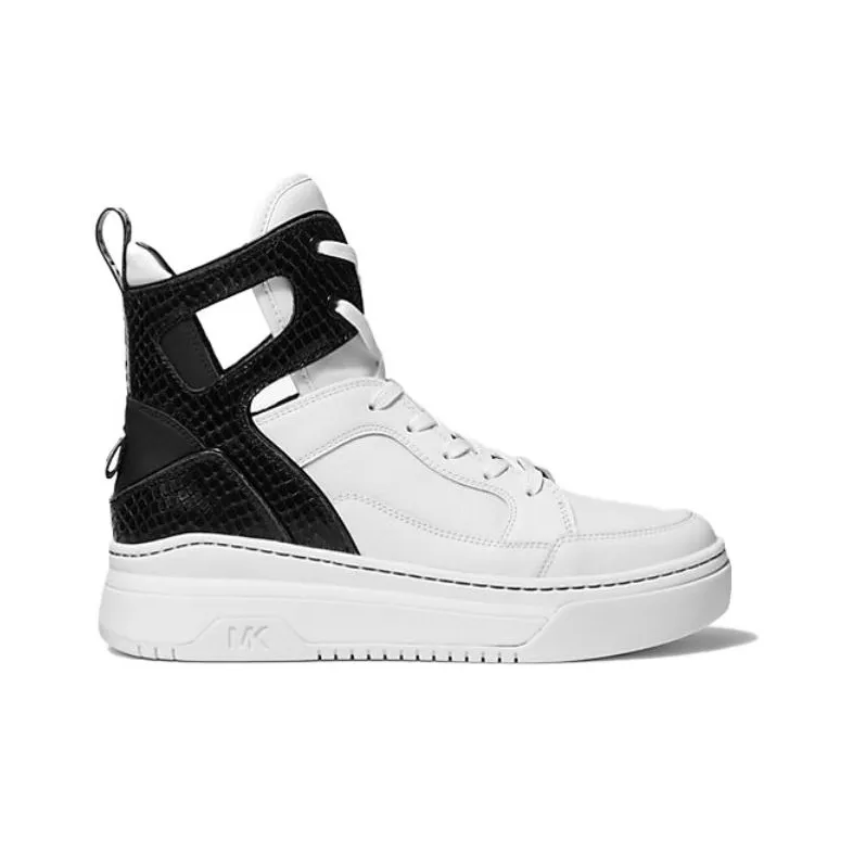 MICHAEL KORS Matson High-Top Skateboard Shoes Women's White-1