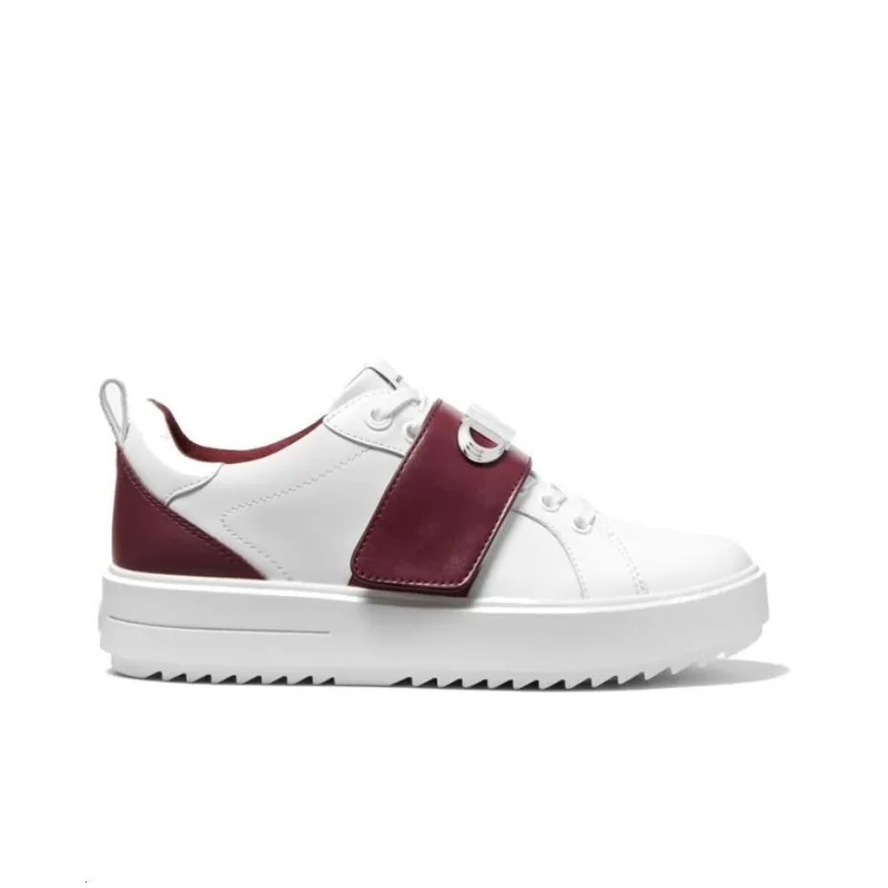 MICHAEL KORS Emmett Athletic Shoes Women's White Red-1