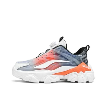 Binary Low-Top Chunky Sneakers Men's Gray Orange