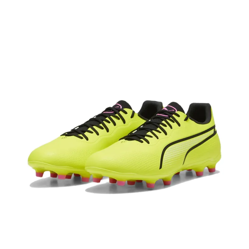 PUMA King Pro AG Short Rubber Studs FG Long Rubber Studs Slip Resistant Soccer Shoes Unisex Green Black-2