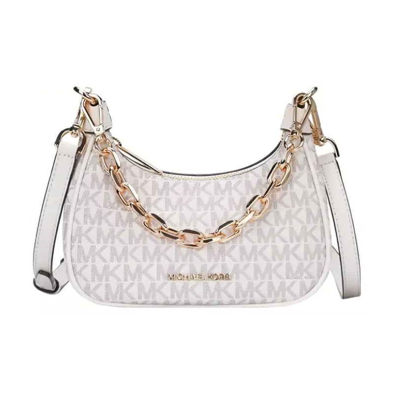 MICHAEL KORS PVC Shoulder Bag, Handbag, Shoulder Bag Women's Vanilla White-0