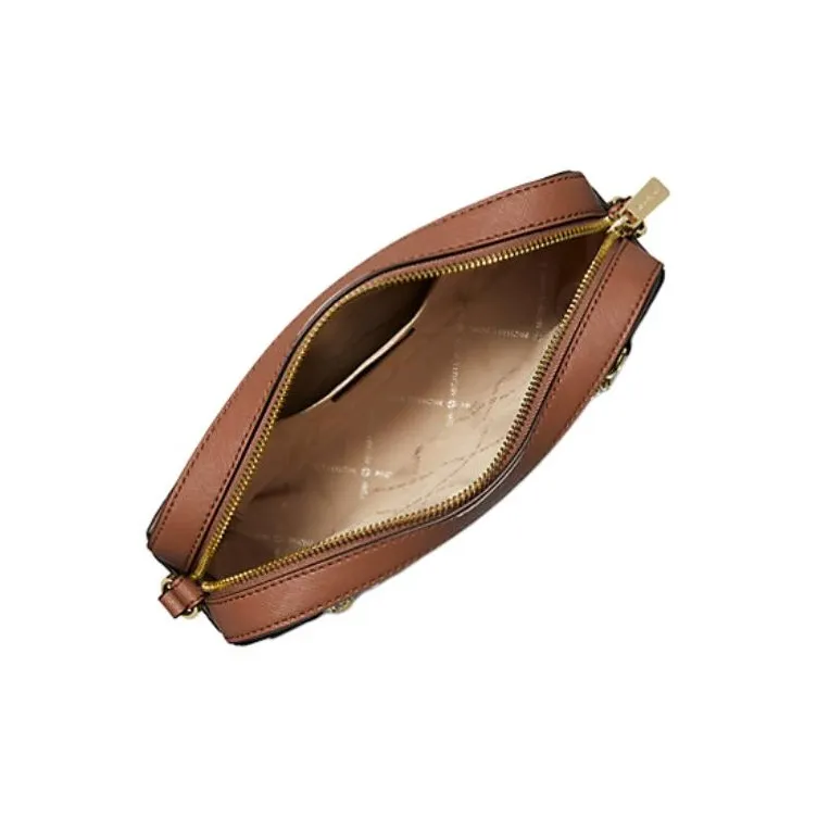 MICHAEL KORS Jet Set Saffiano Leather Shoulder Bag Crossbody Bag Large Size Women's Leather Brown-2