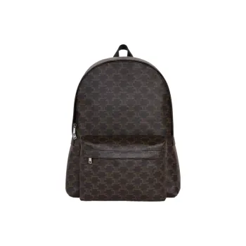CELINE Cow Leather Backpack Medium Size Men's Black