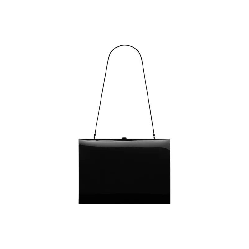 SAINT LAURENT LE ANNE-MARIE Ethylene One Shoulder Handbags Women's Black-4