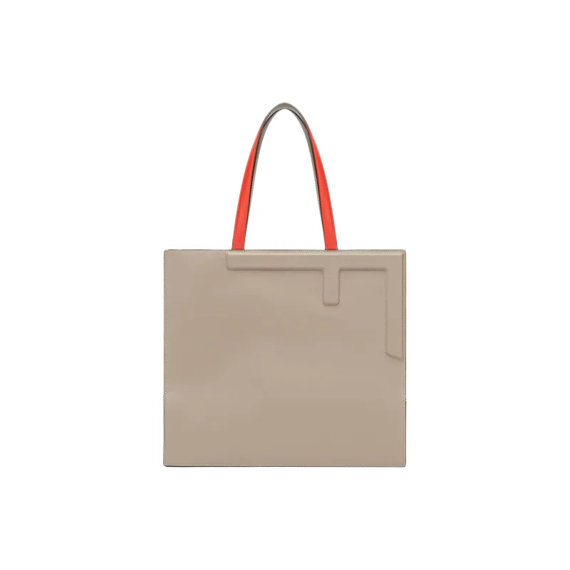 FENDI Leather One Shoulder Handbags Large Size Women's _Nsec Red & Dove Gray & Light Blue-1