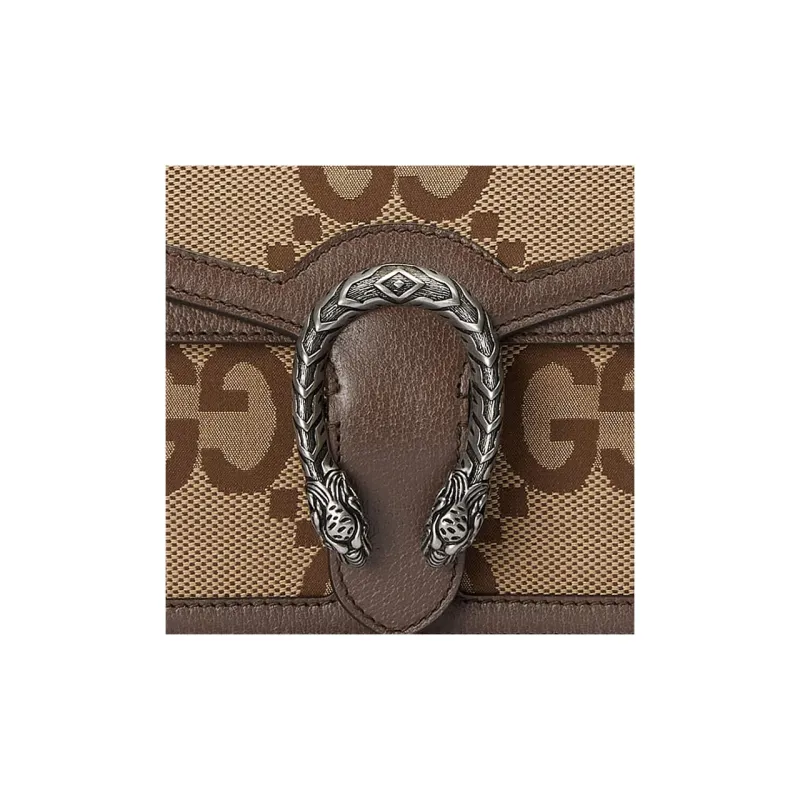 GUCCI Dionysus Canvas With Leather Crossbody Bag, Shoulder Bag Women's Beige Brown-7