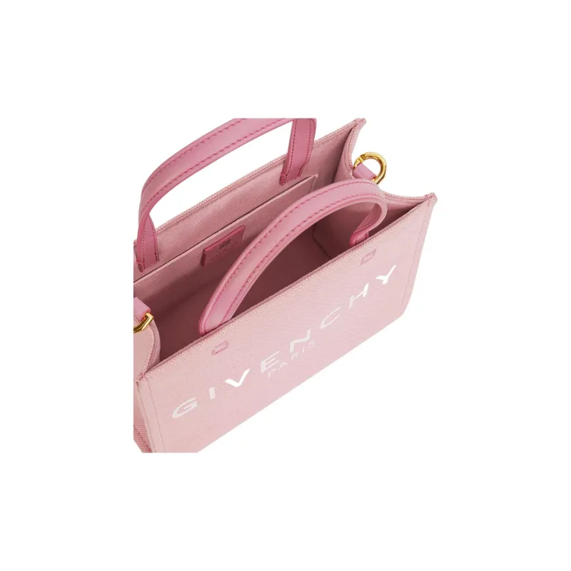 GIVENCHY Cow Leather Tote Bag Shopping Bag Shoulder Bag Crossbody Bag Handbags Mini Women's Bright Pink-4