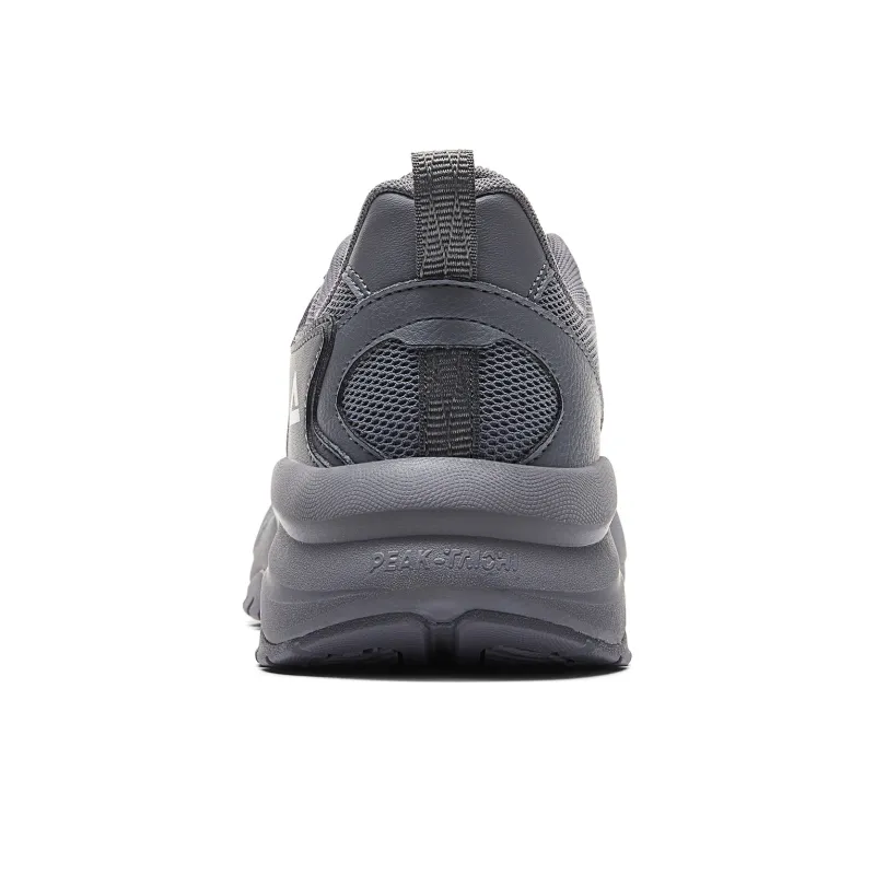 PEAK Tidal Wave Cushioning Anti Slip And Wear Resistant Rebound Low Top Casual Shoes Men's Paloma Gray-4