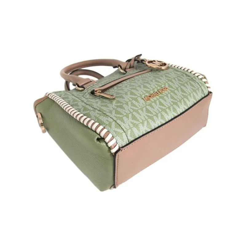 MICHAEL KORS Carine Canvas Shoulder Bag, Crossbody Bag, Handbag Extra Small Women's Fruit Green-3