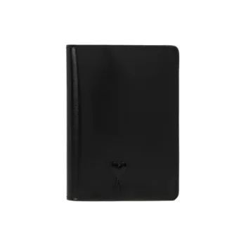 AMIPARIS Cow Leather Passport Holder Unisex Black
