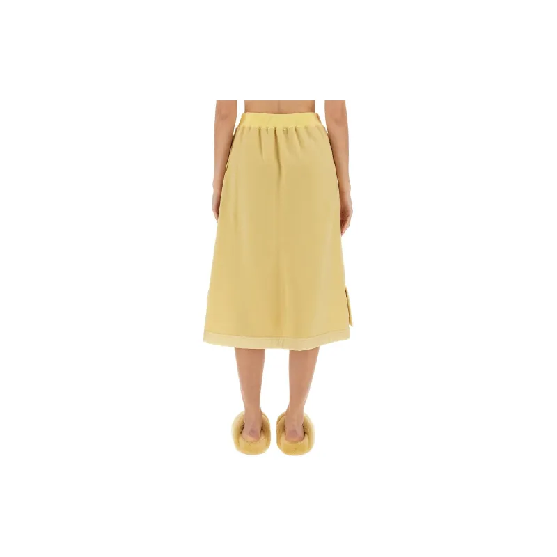 JIL SANDER Elastic Waist Flared Midi Skirt-1