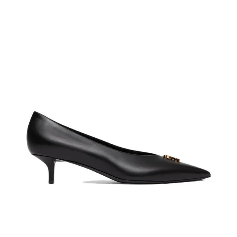 Burberry Slim Heel Mary Jane Shoes Women's Black-1