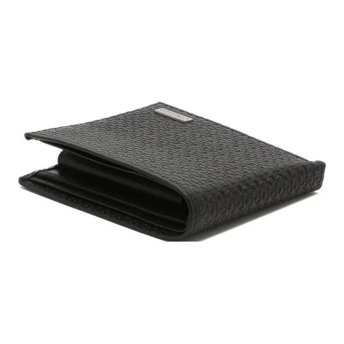 CK/Calvin Klein Cow Leather Card Holder, Wallet Men's Black-3