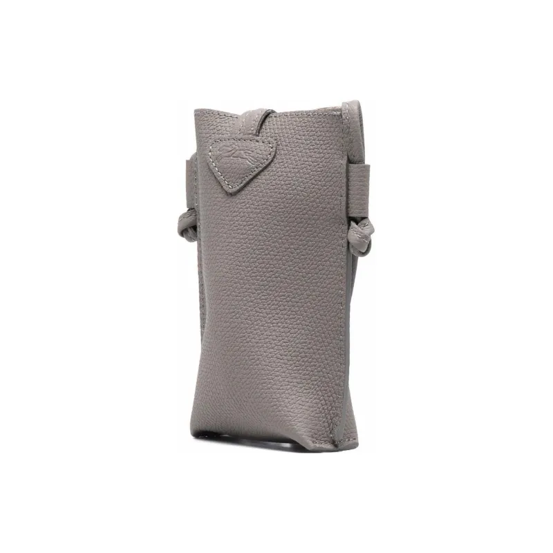 LONGCHAMP Roseau Cow Leather One Shoulder Crossbody Cell Phone Pouch Regular Women's Dove Color-4