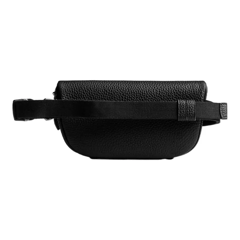 COACH Pebbled Leather Sling Bag, Crossbody Bag, Fanny Pack Medium Size Men's Black-2