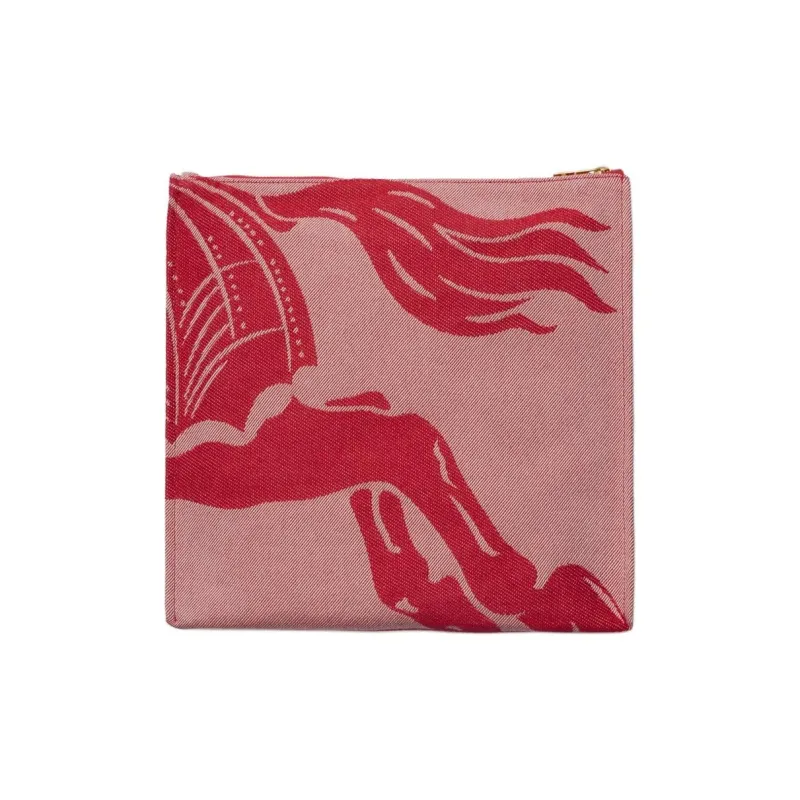 Burberry Cotton With Polyester Clutch Men's Red-1