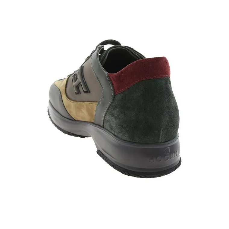 HOGAN Interactive Cushioning Anti-Slip And Wear-Resistant Low-Top Casual Shoes Men's Yellow Green-3