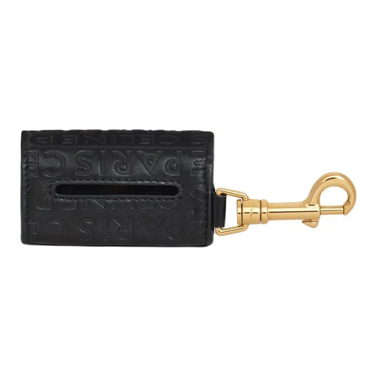 CELINE Embossed Smooth Calfskin Storage Bag Unisex Black-1