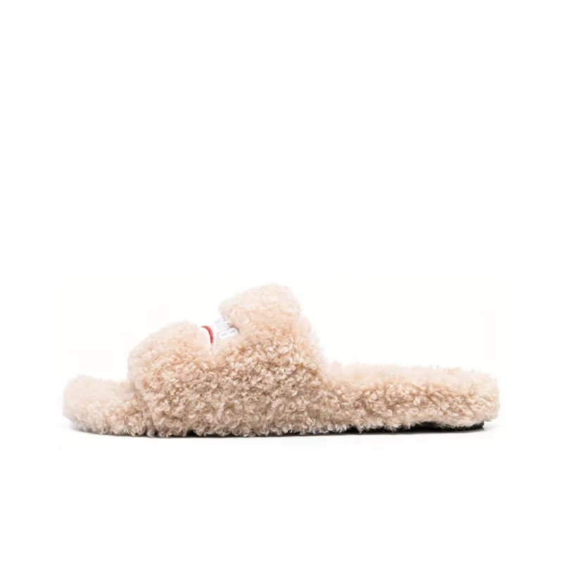 Male Balenciaga Furry Sandals - POIZON