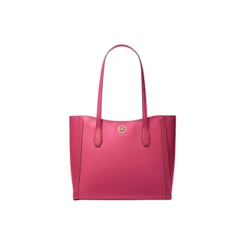 MICHAEL KORS Coated Canvas Tote Bag, Shopping Bag, Shoulder Bag, Handbag Tubas Women's Fuchsia