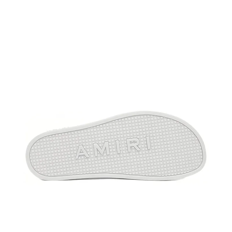 AMIRI Logo Pool Slide 'White'-4