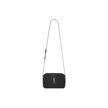 SAINT LAURENT LOU Leather Shoulder Bag Crossbody Bag Women's Black