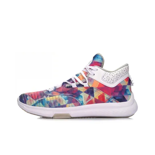 LINING Samuel II. Vintage Basketball Shoes Men Mid-Top Rainbow