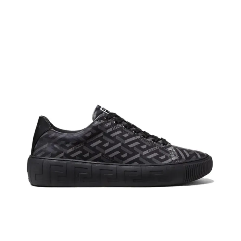 VERSACE Greca La Greca Low Top Stylish Skateboarding Shoes Men's Black-5