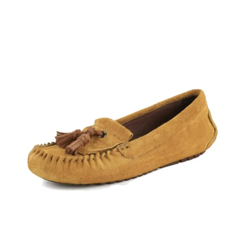 OZZEG Gommino Loafers Women's Maroon/Light Chestnut/Stylish Gray/Pitch Black-5