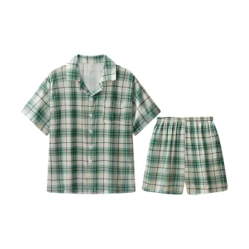 William Pajama Set Men's Plaid Green