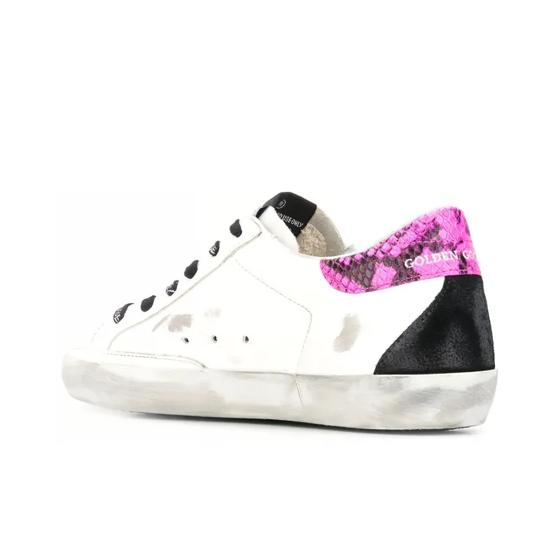 Golden Goose Super-Star Private Edition Stylish Skateboarding Shoes Women's White Old-fashioned-3