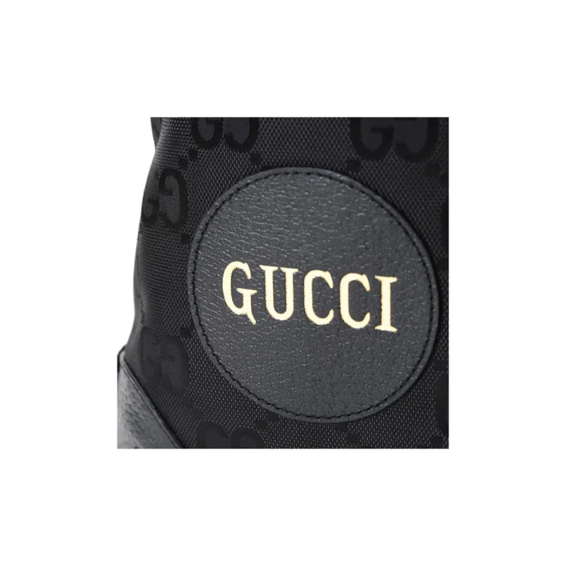 GUCCI Nylon With Leather Backpack Men's Black-6