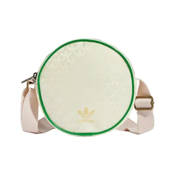 Adidas Originals Jacquard Recycled Material Round Shoulder Bag Crossbody Bag Regular Women's Ivory & Mauve & Green