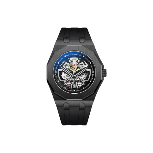 GUFANDENG Pioneer Automatic Mechanical Movement Rubber Strap Watch Men's Watches Black Dial GFD2010
