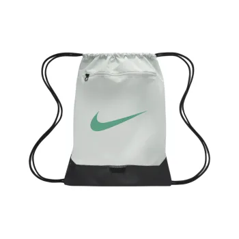Nike Polyester Backpack Unisex Light Silver & Black & Stadium Green