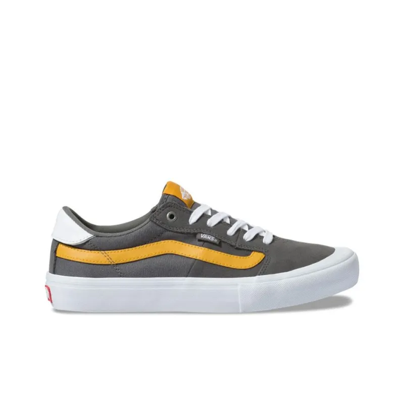 Vans Style 112 Pro Non-slip Lightweight Low-Top Skateboard Shoes Unisex Gray Yellow-1