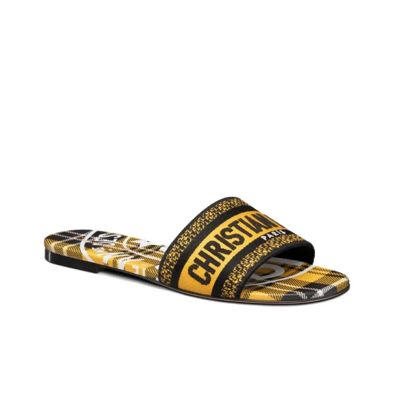 DIOR Dway Slide Slippers Women's Yellow-3