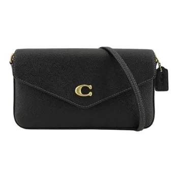 COACH Wyn Leather Envelope Bag Shoulder Bag Crossbody Bag Small Size Women's Black